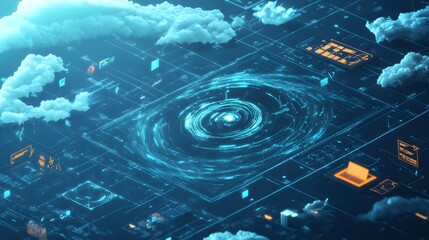 Poster - innovative iot powered storm tracking and early alert systems designed to monitor weather patterns f