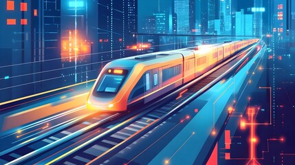 Poster - intelligent electric train network with live traffic updates for efficient and sustainable urban tra