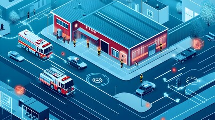 Poster - innovative iot powered safety protocols enhancing fire station efficiency and emergency preparedness
