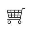 © NikahGeh - Black and White Line Art Illustration of a Shopping Cart