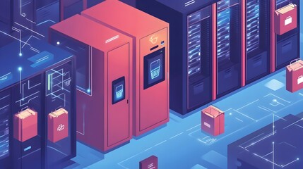 Poster - smart internet of things iot enabled lockers for streamlined parcel collection and delivery automate