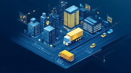 Poster - innovative iot powered last mile delivery solutions for efficient logistics and transportation graph