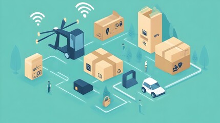 Poster - real time parcel delivery notifications and tracking powered by internet of things iot technology il