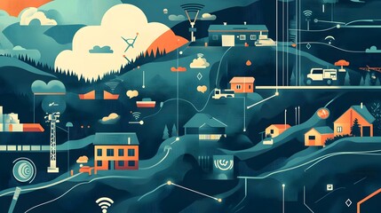 Poster - a graphic depicting the use of real time weather monitoring and iot technology to enable efficient r