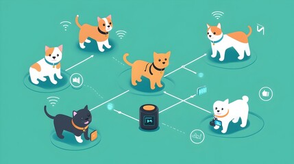 Poster - iot powered pet activity trackers connecting pets and owners through smart technology to monitor fit