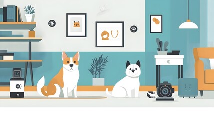 Poster - advanced iot enabled designed for convenient remote monitoring and management of pets and home secur