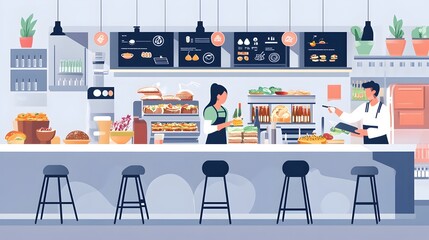Poster - innovative graphic depicting a smart food inventory management system leveraging iot technology to s