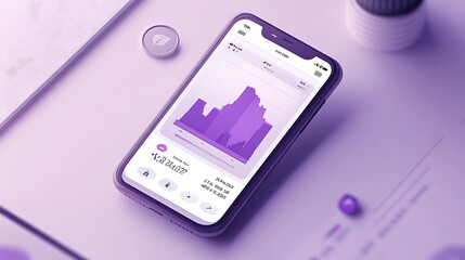 Sticker - Smartphone Displaying a Cryptocurrency Chart and Value