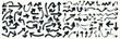 © Anatoliy - Big set of chalk pencil, brush stroke arrows. Template grunge texture chalk pointers, hand drawn black abstract shapes of different sizes. Collection of rough charcoal arrows flat vector illustration.