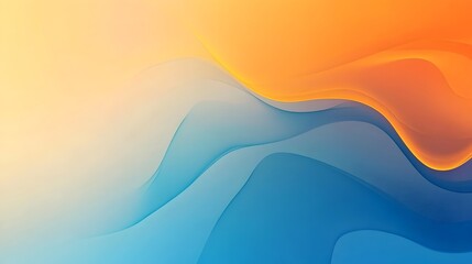 Poster - Mesmerizing gradient background featuring a smooth blend of vibrant blue and orange hues creating a visually stunning and versatile digital asset for various design and creative applications