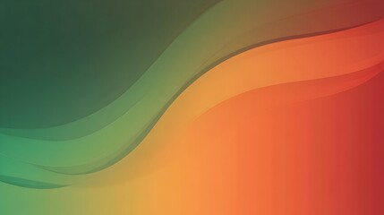 Poster - Sophisticated gradient background with smooth transitions between complementary shades of green and red orange