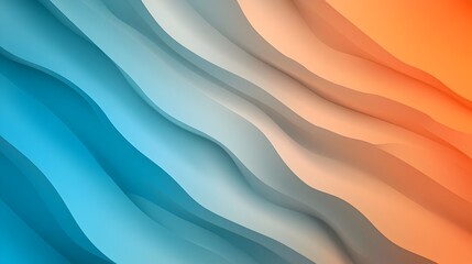 Poster - Vibrant gradient background with smooth transitions between shades of cerulean and tangerine providing a clean and versatile canvas for overlaying text graphics or other design elements