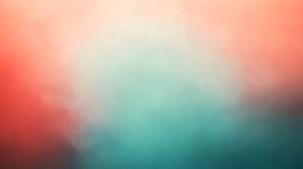 Poster - elegant gradient background with smooth transitions between shades of aqua and vermilion providing a