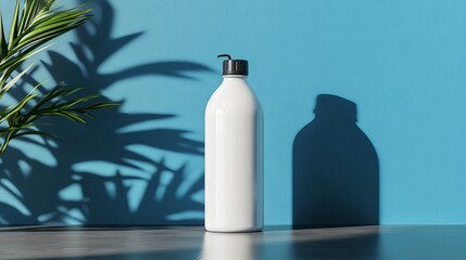 Wall Mural - Mockup of a white reusable water bottle