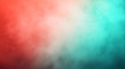 Poster - Gradient Background with Smooth Transitions Between Scarlet and Turquoise Shades Leaving Ample Space for Overlay Text or Graphic Elements