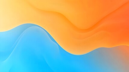 Poster - Smooth gradient background featuring a seamless transition between warm orange and cool azure hues providing a visually appealing and versatile canvas for overlay text graphics