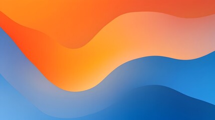 Poster - Smooth and Visually Appealing Gradient Background Transitioning Between Shades of Orange and Azure Providing Ample Space for Overlaying Text Graphics or Other Design Elements