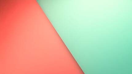 Poster - Soothing gradient background with smooth transitions between muted shades of coral and jade providing ample space for overlaying text graphics or other design elements  This clean