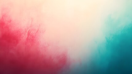 Poster - Soothing Gradient Background Featuring Smooth Transitions Between Aqua and Red Tones Providing Ample Space for Overlay Text or Graphic Elements