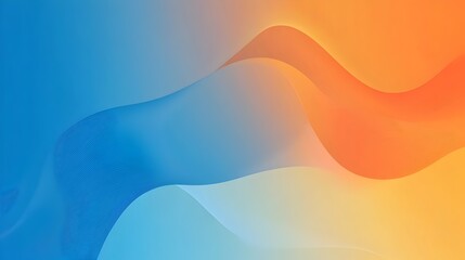 Poster - Visually appealing gradient background featuring a smooth transition between complementary shades of blue and tangerine leaving ample space for the addition of overlaying text logos