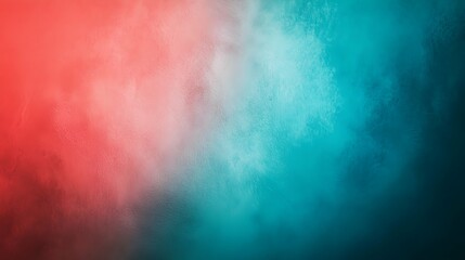 Poster - Elegant Gradient Background with Smooth Transitions Between Teal and Vermilion Colors Providing Ample Space for Overlaying Text Logos or Graphic Elements