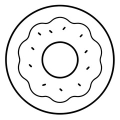 Donut Icon Line Art