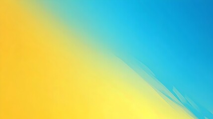 Poster - Smooth and Seamless Gradient Background Transition Between Shades of Yellow and Cerulean Ideal for Overlaying Text Graphic Elements or Branding Purposes