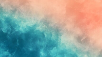 Poster - Seamless Gradient Background with Smooth Transitions between Teal and Coral Shades Ideal for Overlaying Text Graphic Elements or Digital Design Layouts