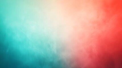 Poster - Stunning Gradient Background with Smooth Transitions Between Turquoise and Scarlet Shades Providing Ample Space for Overlaying Text Graphics or Design Elements