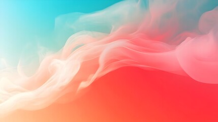 Poster - Captivating gradient background featuring smooth transitions between rich shades of red orange and cool cyan leaving ample space for overlaying text or graphic elements  This modern