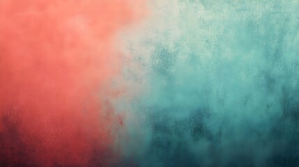 Poster - Elegant and Minimalist Textured Paper Background with Subtle Gradient in Turquoise and Scarlet Hues Providing Ample Space for Overlay Text or Graphic Elements  Ideal for Premium Brand Designs