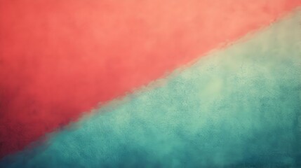 Poster - Elegant and Minimalist Textured Paper Background with Subtle Gradient in Soothing Turquoise and Vibrant Scarlet Shades Providing Ample Space for Overlay Text Graphics or Other Design Elements