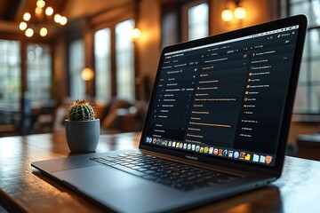 Poster - The laptop is turned on