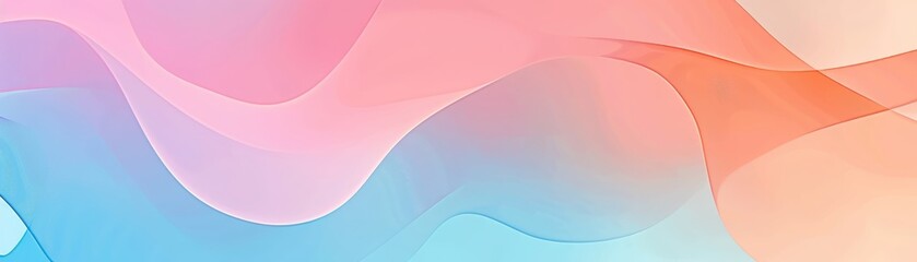 Poster - Abstract pastel gradient background with smooth, flowing curves. Perfect for design projects, wallpapers, and presentations.