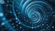 © bo - Abstract Blue Spiral with Glowing Particles