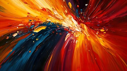 Wall Mural - Vivid colors and dynamic energy in abstract expressionism photography photo