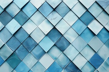 Abstract blue geometric background with diamond shapes