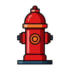 Wall Mural - Fire hydrant icon. Red fire hydrant icon isolated on white background. Vector illustration