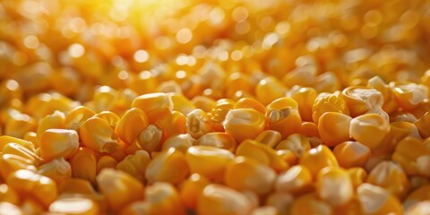 Canvas Print - Close up of yellow corn kernels