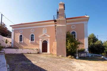 Beautiful church in Asos village, Kefalonia island, Greece