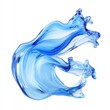© blinkstud.io - blue water wave isolated on white background