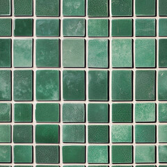 Wall Mural - seamless green tiles texture