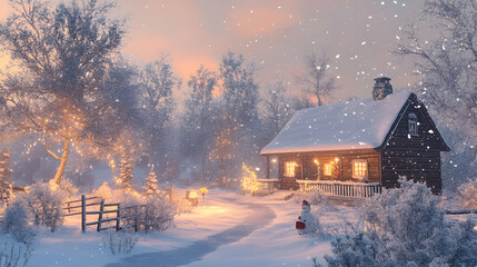 Wall Mural - winter, christmas, party