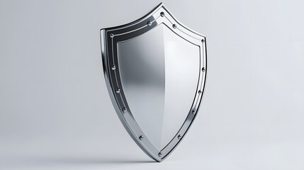 Wall Mural - cyber security safety shield in minimalistic style. 3d vector illustration. white backgroundcyber se