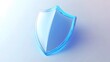 © Gary - Cyber security safety shield in minimalistic style. 3d vector illustration. white background
