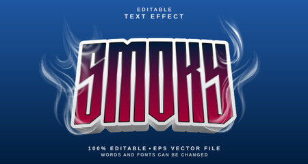 Poster - Editable text style effect - Smoky text style theme.