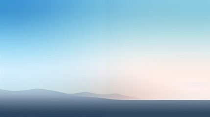 Poster - Gentle Gradient Sky Over Distant Hills