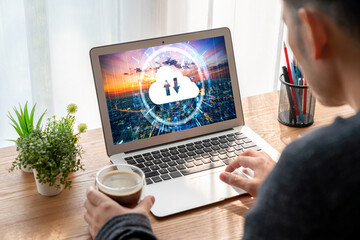 Poster - cloud computing software for modish remote work and personal data storage
