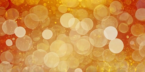 Poster - Golden bokeh shining lights, garland magic dust defocused background glitter blinking sparks