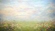 © Igor - A field of flowers in the foreground, with a blue sky and clouds in the background
